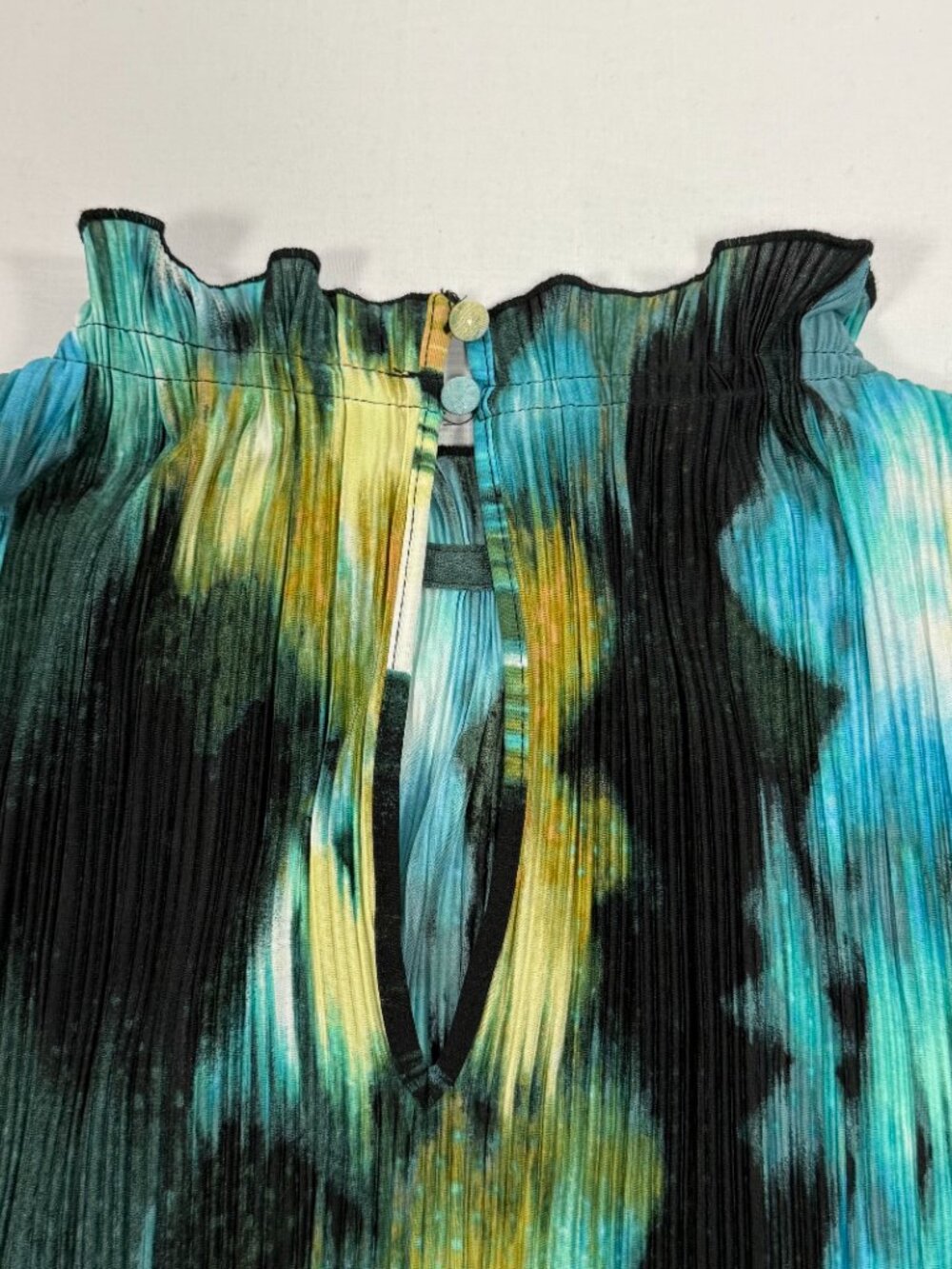 Sleeveless Future Collective Gabriella Karefa-Johnson Teal Plisse Midi Size XL - Picture 10 of 10